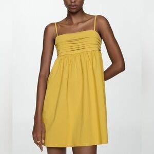 Mango Draped Neckline Dress Size 6